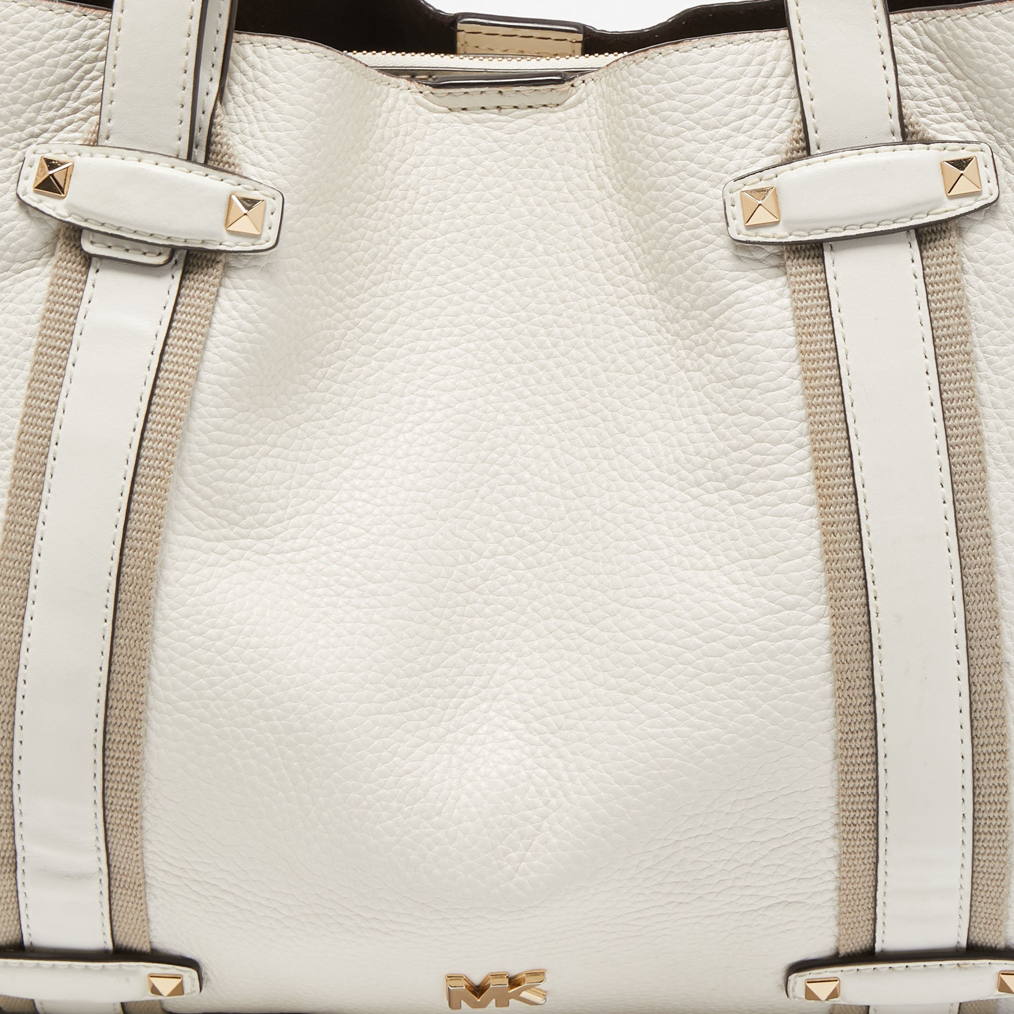 Michael Kors Off White Leather Travel Tote