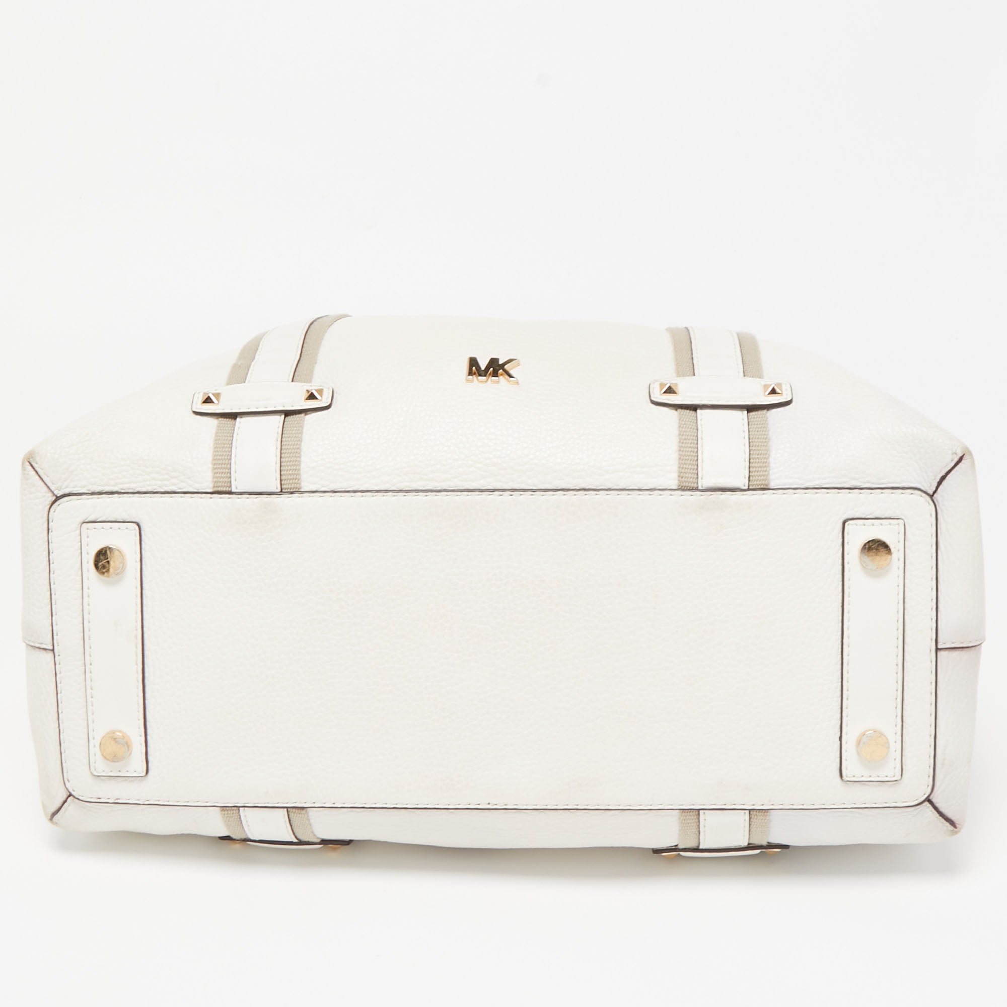 Michael Kors Off White Leather Travel Tote