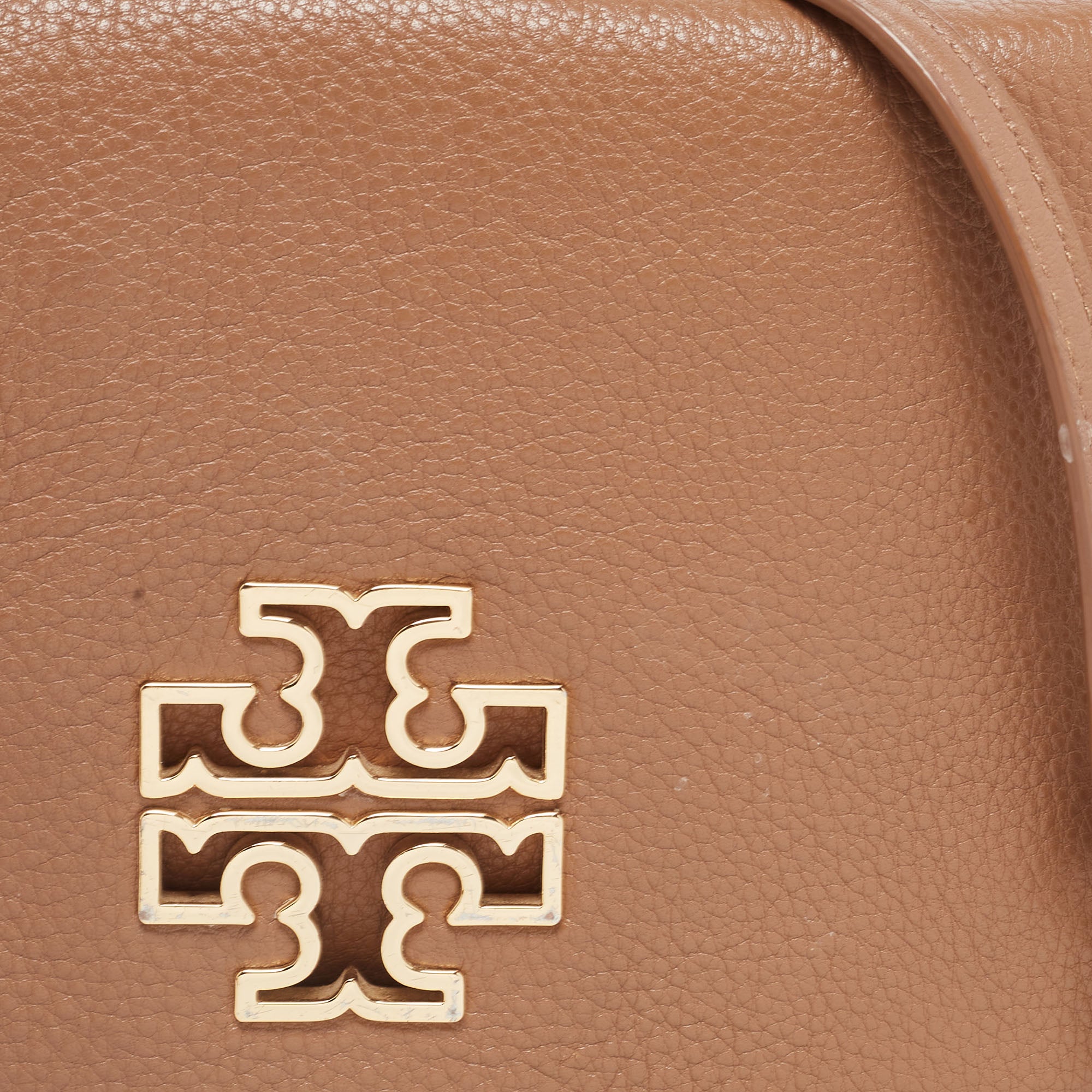 Tory Burch Brown Leather Britten Crossbody Bag