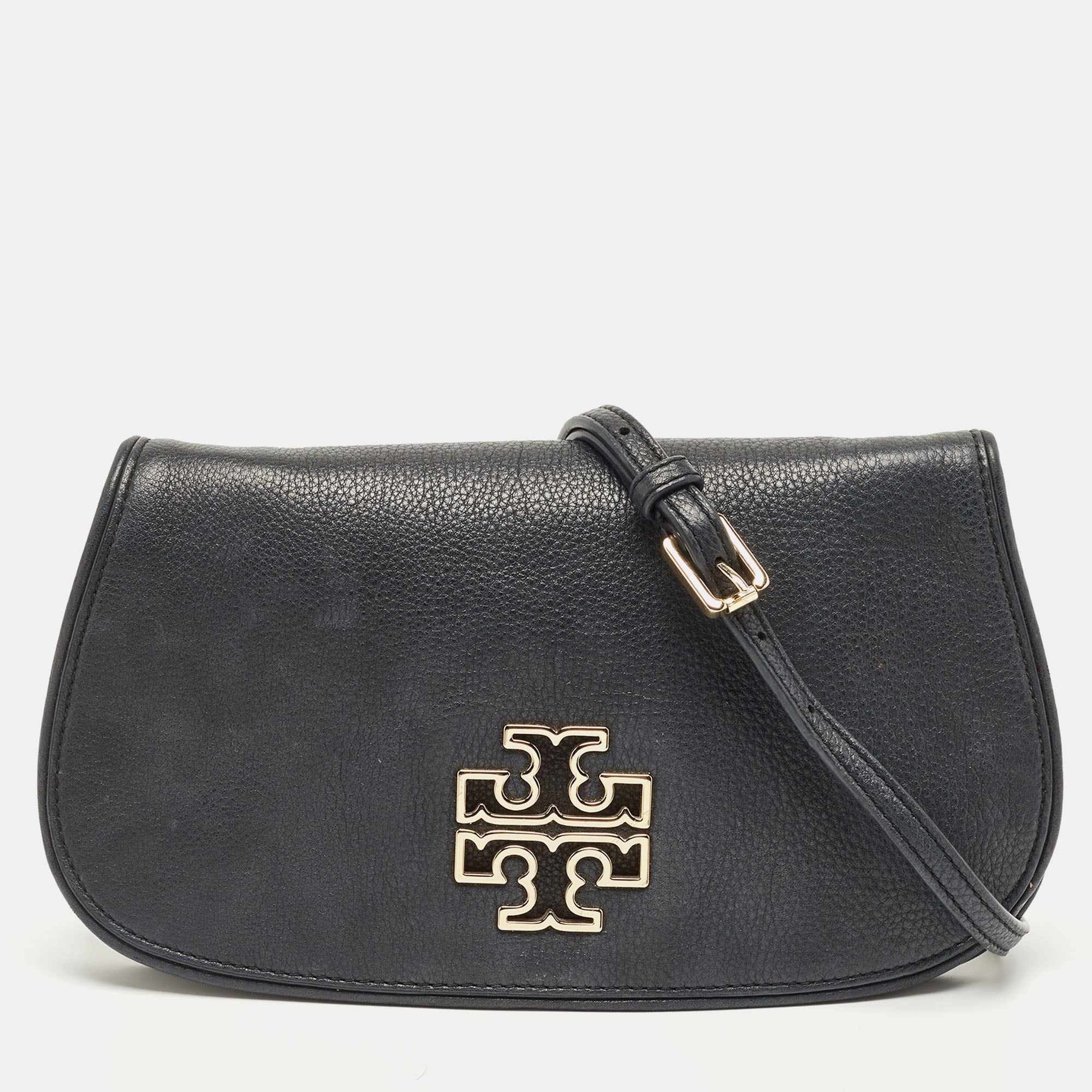 Tory Burch Black Leather Britten Crossbody Bag