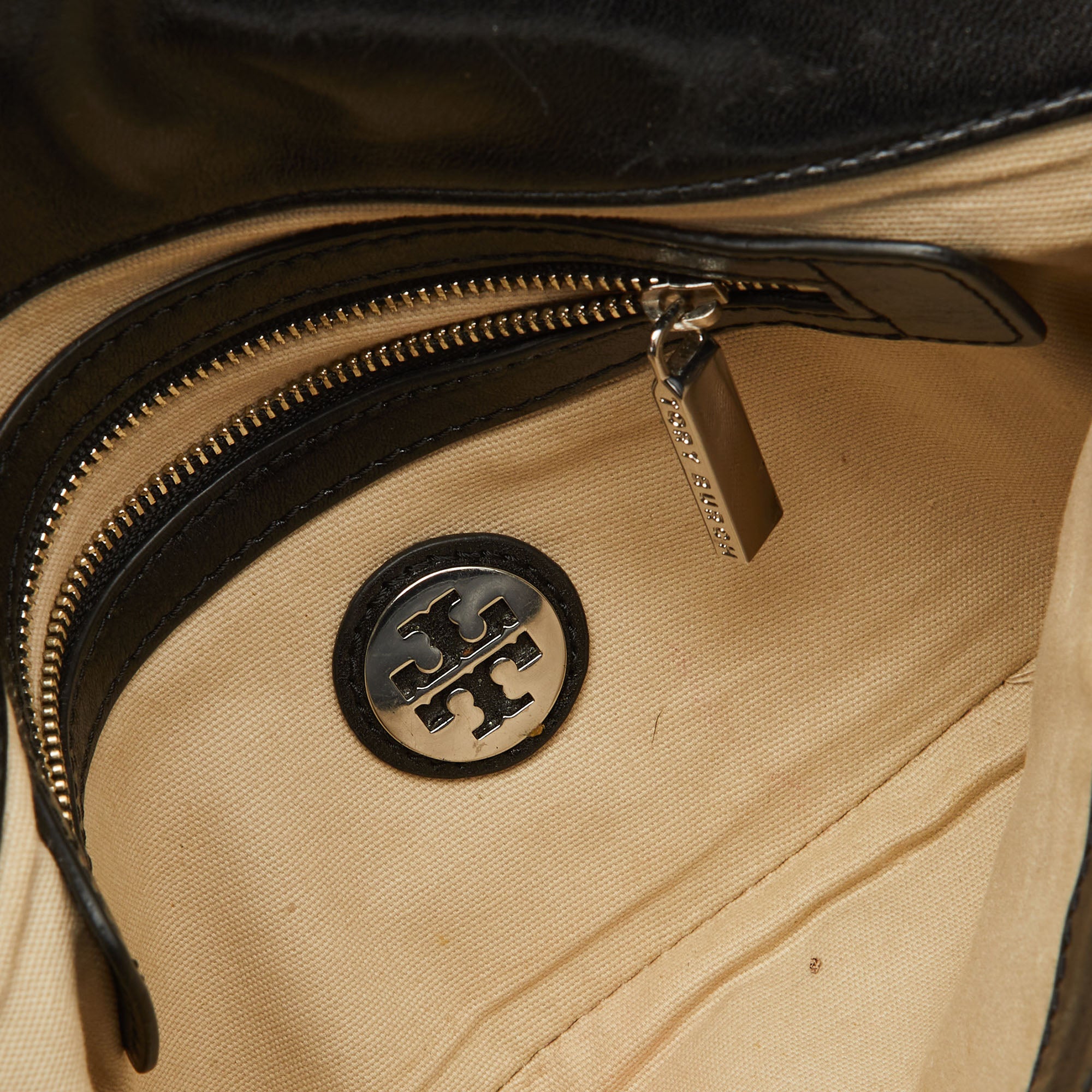 Tory Burch Black Leather Reva Crossbody Bag