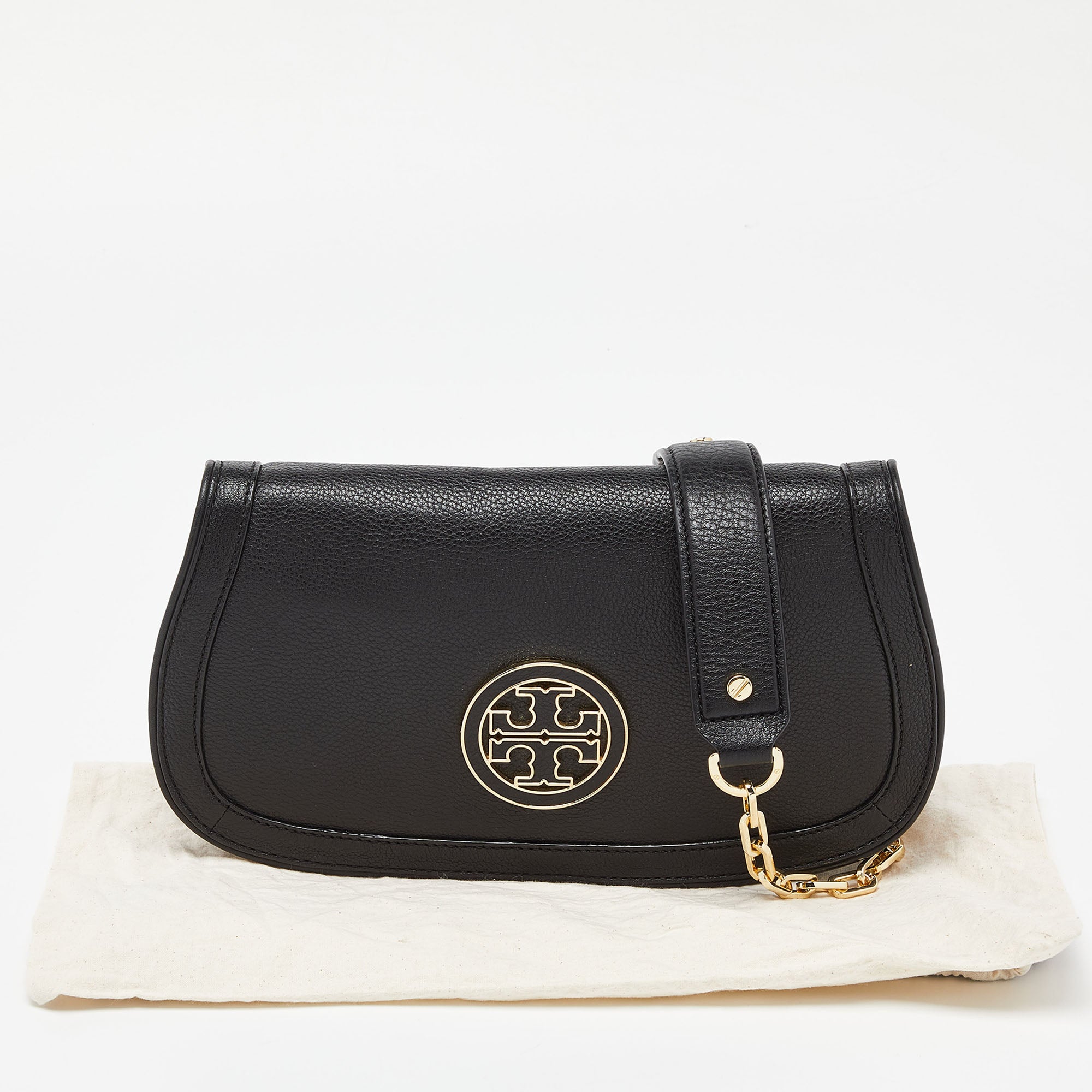 Tory Burch Black Leather Britten Crossbody Bag