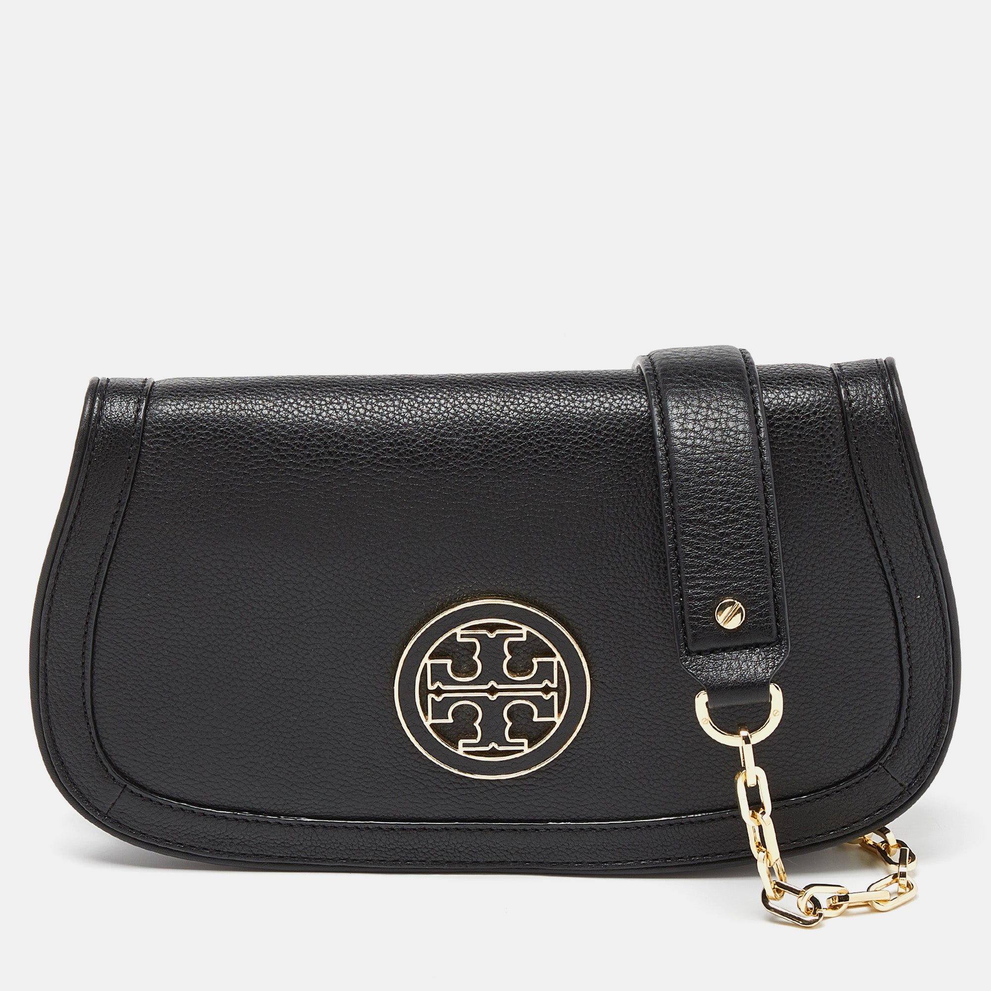 Tory Burch Black Leather Britten Crossbody Bag