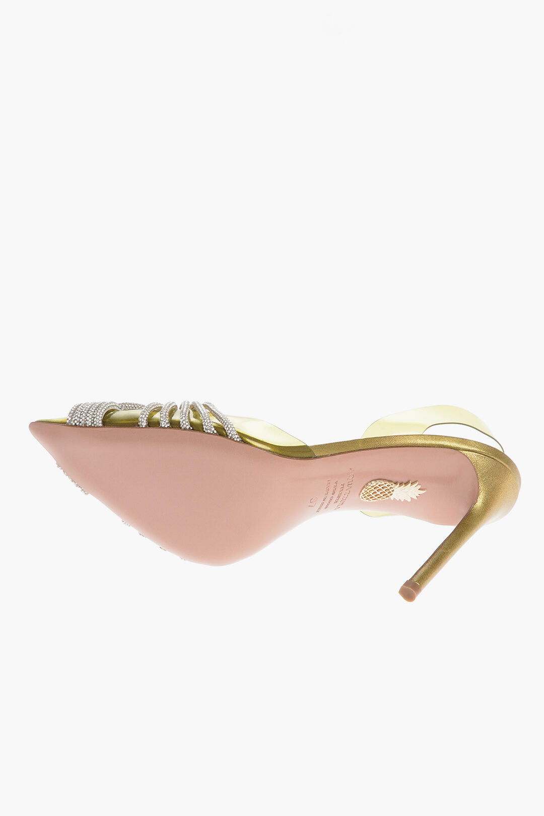 Aquazzura Pvc GATSBY Slingback Pumps with Rhinestone Embellishment and