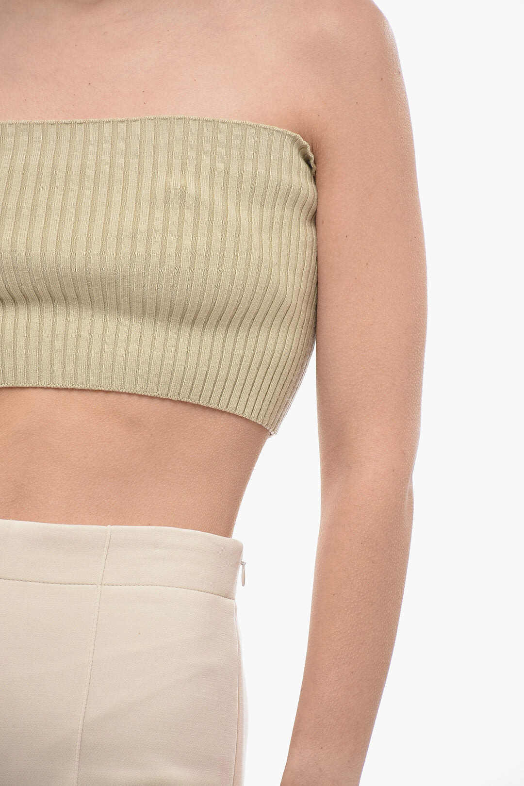 Chloe Ribbed Cashmere Blend Tube Top