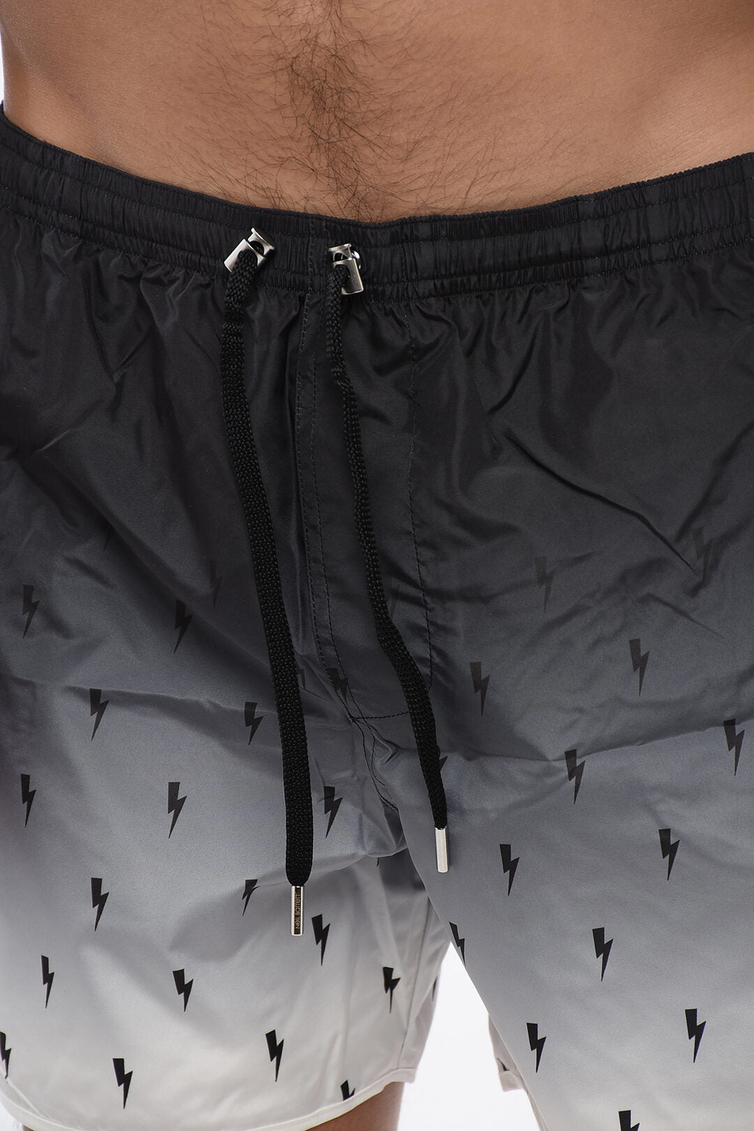 Neil Barrett SCREEN PRINT ALL-OVER BOLT SWIM SHORTS S Standard size