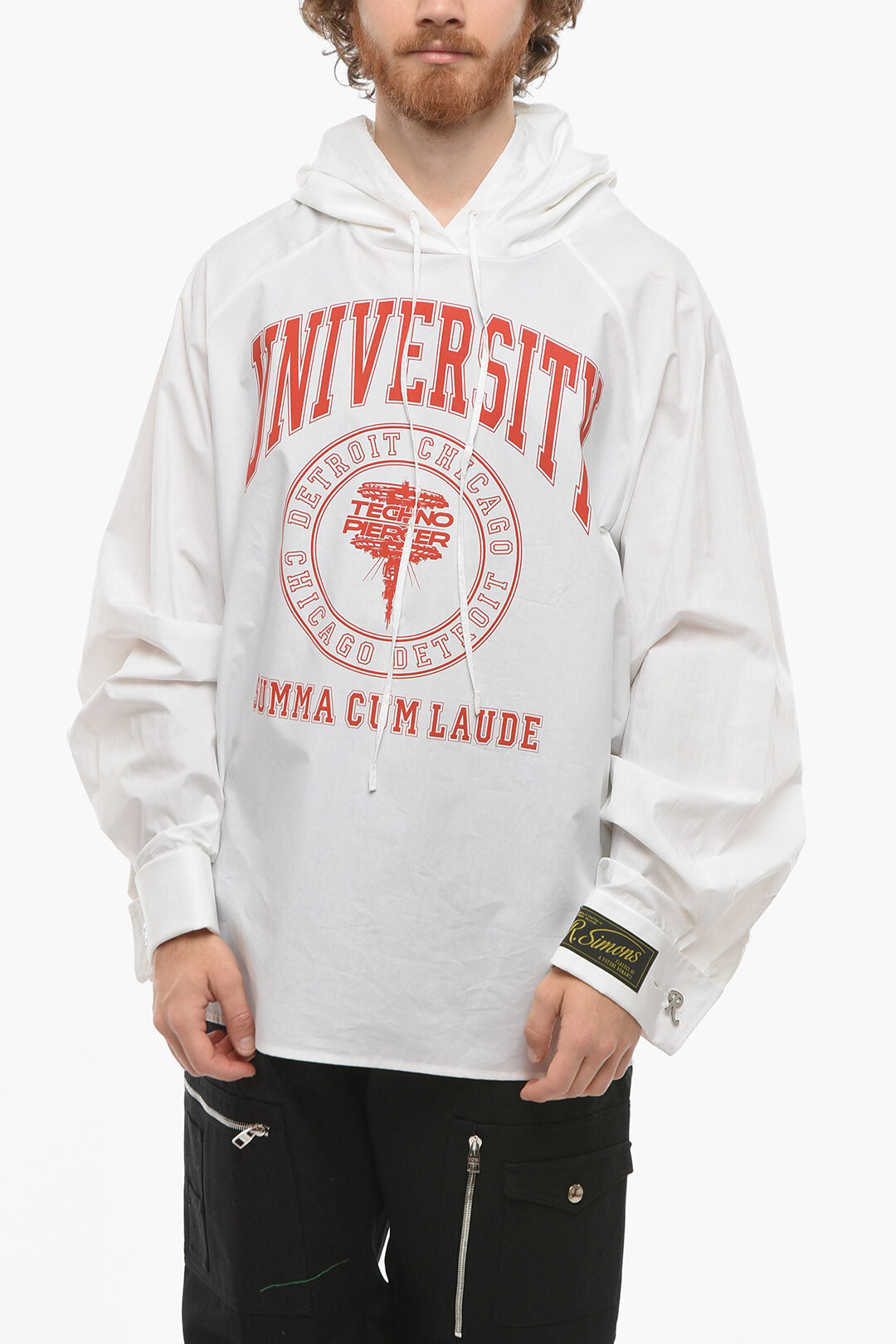 Raf Simons Shirting Fabric UNIVERSITY Sweatshirt with Print