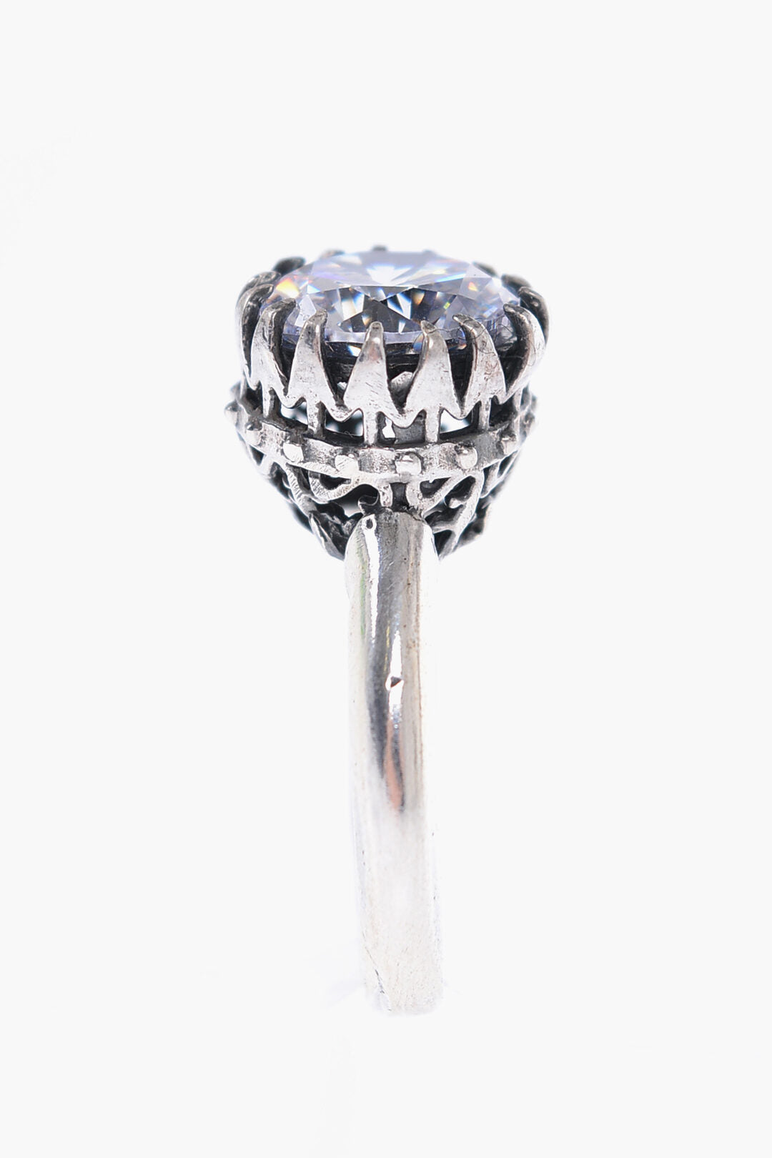 Quinto Ego Silver KING Ring with Zircon