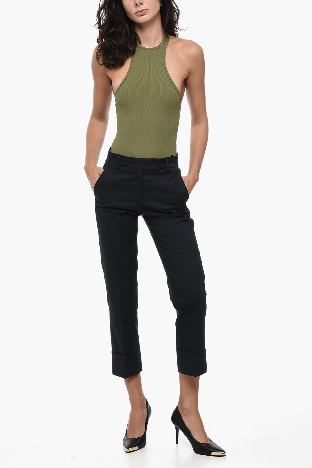 QL2 Stretch Cotton MAURA Pants with Cuffs