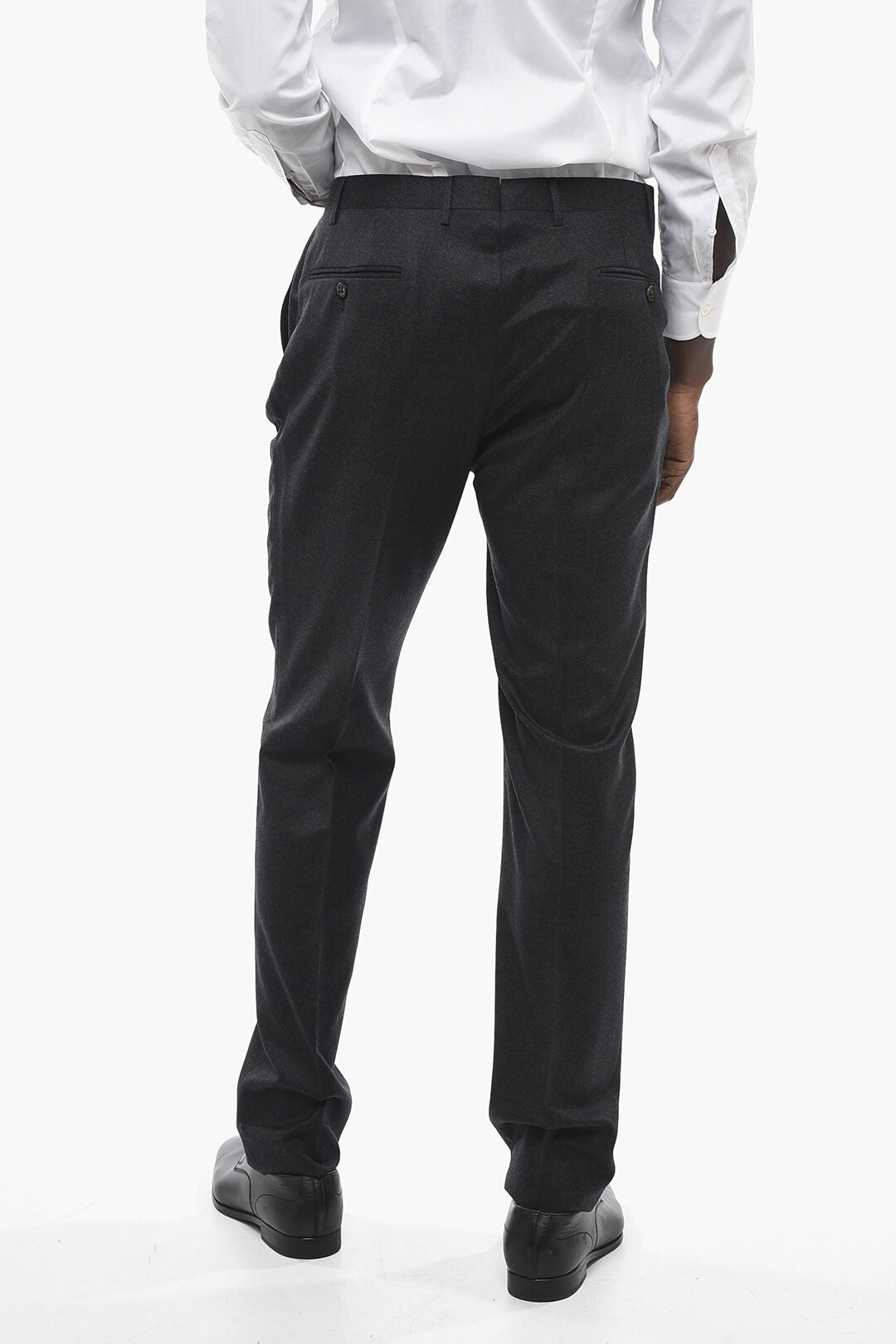 Corneliani Stretch Wool ACADEMY Pants with Concealed Closure