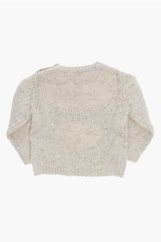 Bonpoint Teddy Bear Crew-Neck Sweater