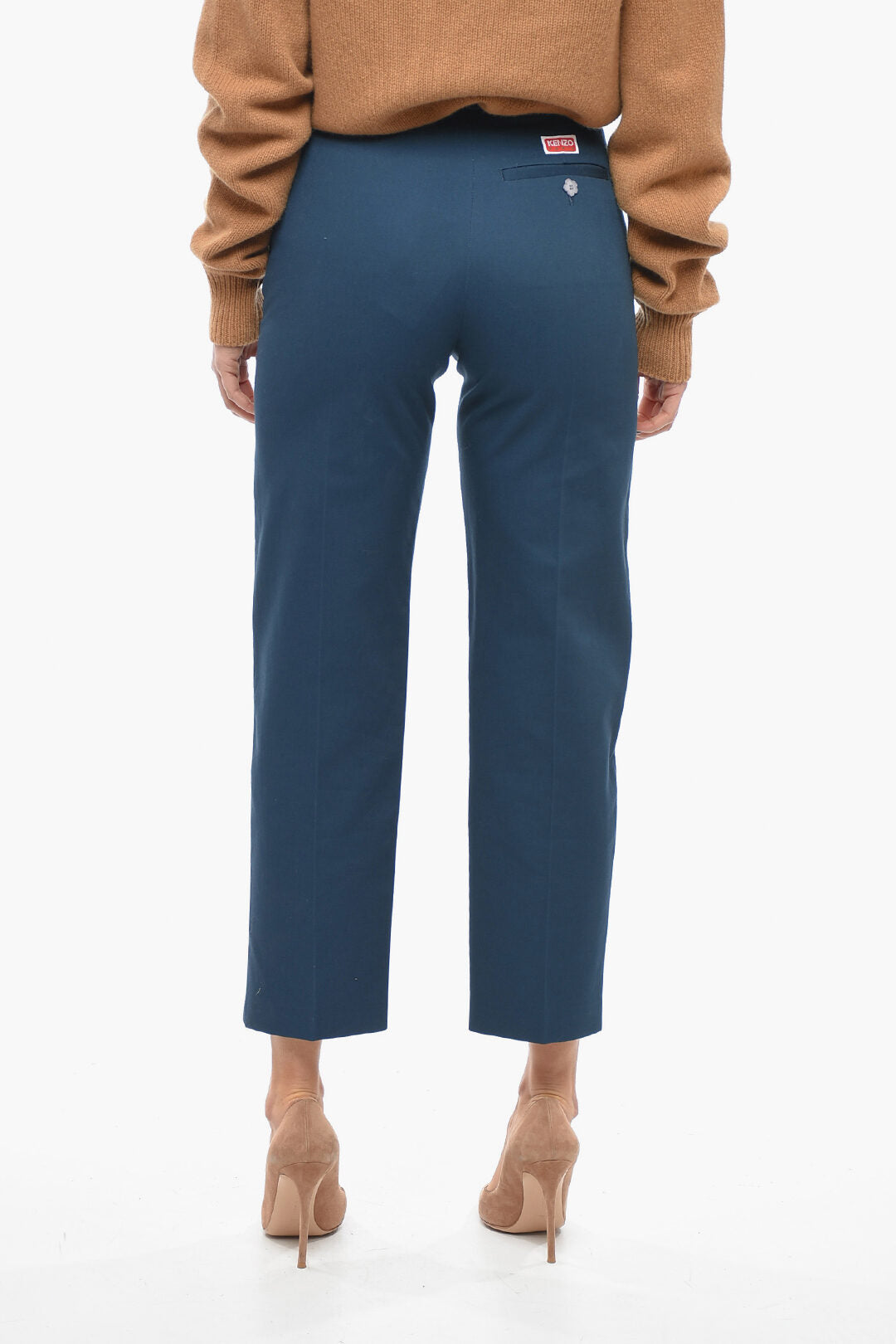 Kenzo Twill Cotton Cropped Fit Pants