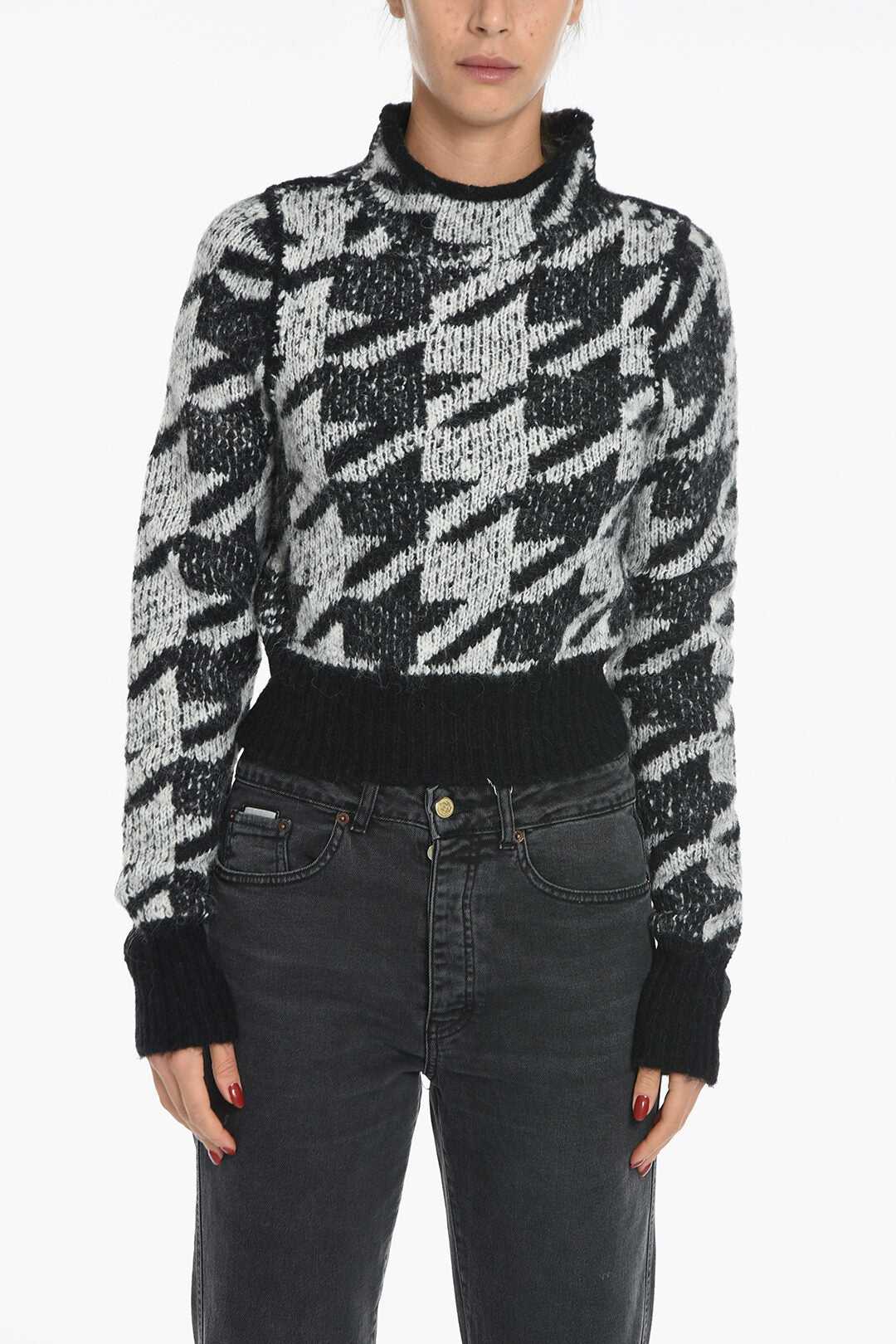 RAG&BONE Two Tone EDITH Mock Neck Sweater