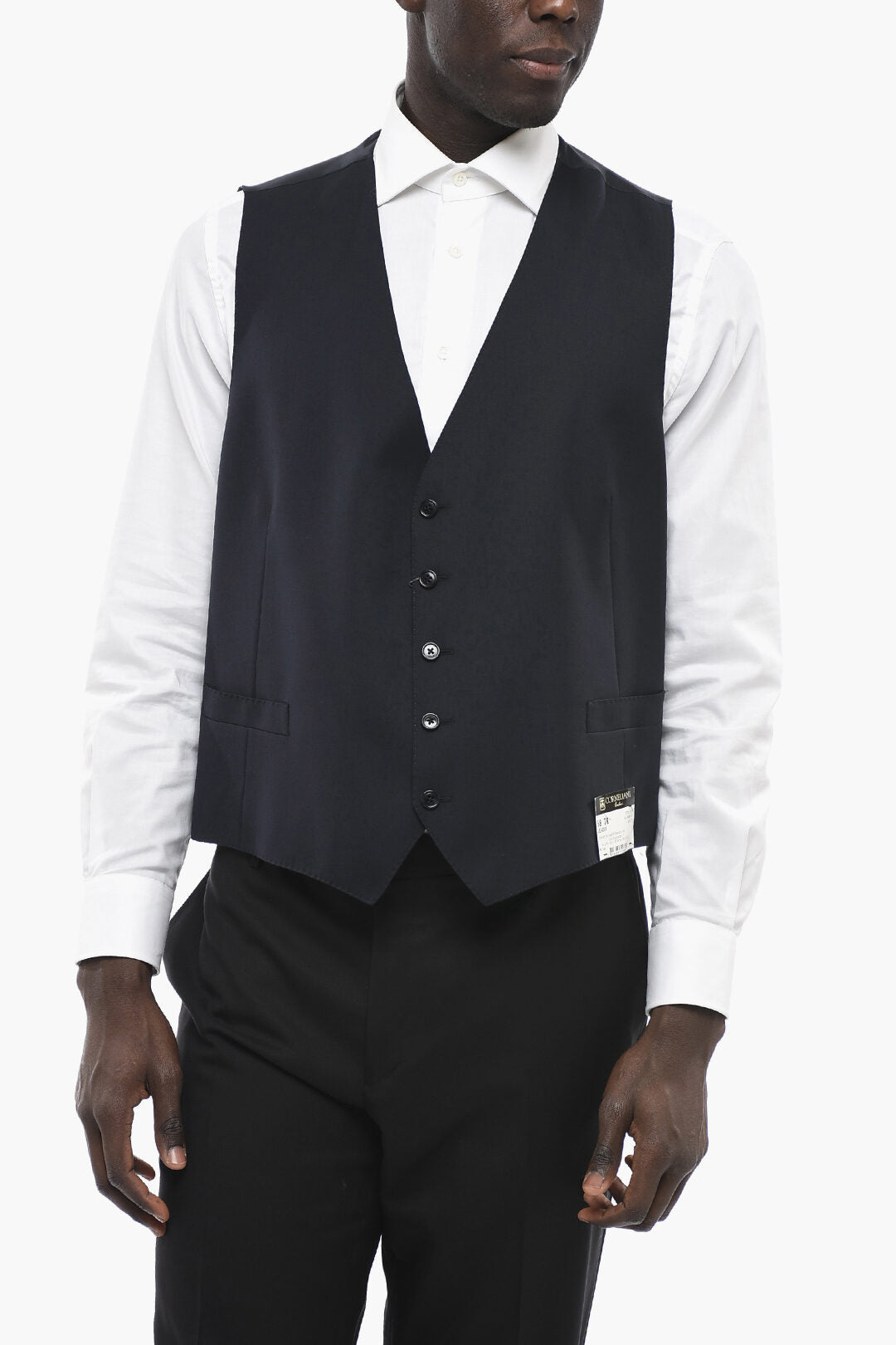 Corneliani Virgin Wool LEADER Vest with Flush Pockets