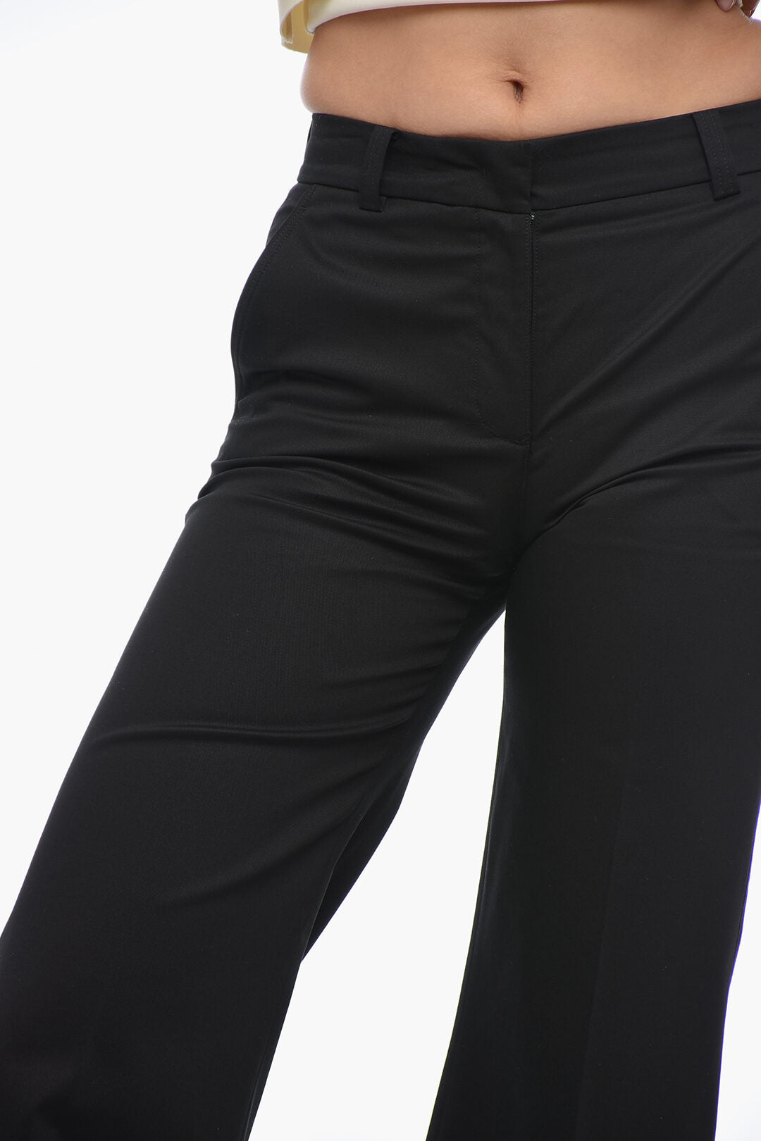 QL2 Wide-Leg MELODY Chinos Pants with Hidden Closure