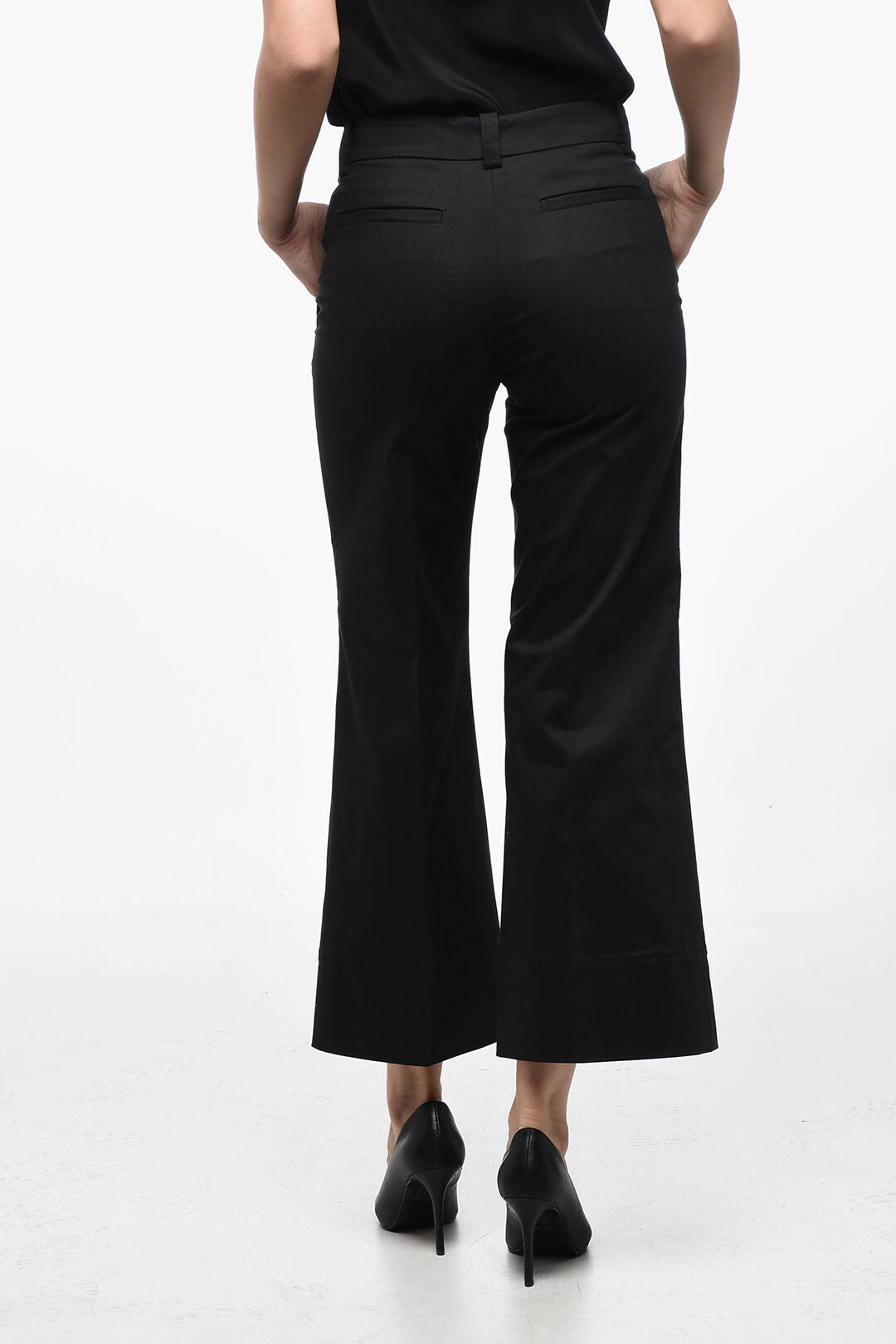 QL2 Wide-Leg MELODYChinos Pants with Hidden Closure